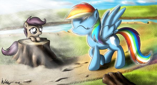 Фото ☁Scootaloo ☑ Dash ♥(Love Rainbow)